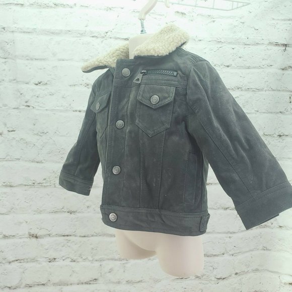 Urban Republic Boys Gray Flap Pockets Snap Buttons Winter Coat Size 18 Months - Picture 1 of 15